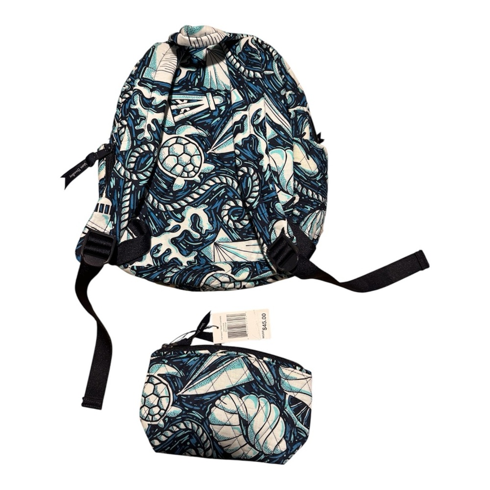Vera Bradley Small Nautical Seashell Mini Backpack with Pouch “Shore enough” NWT - Picture 2 of 6